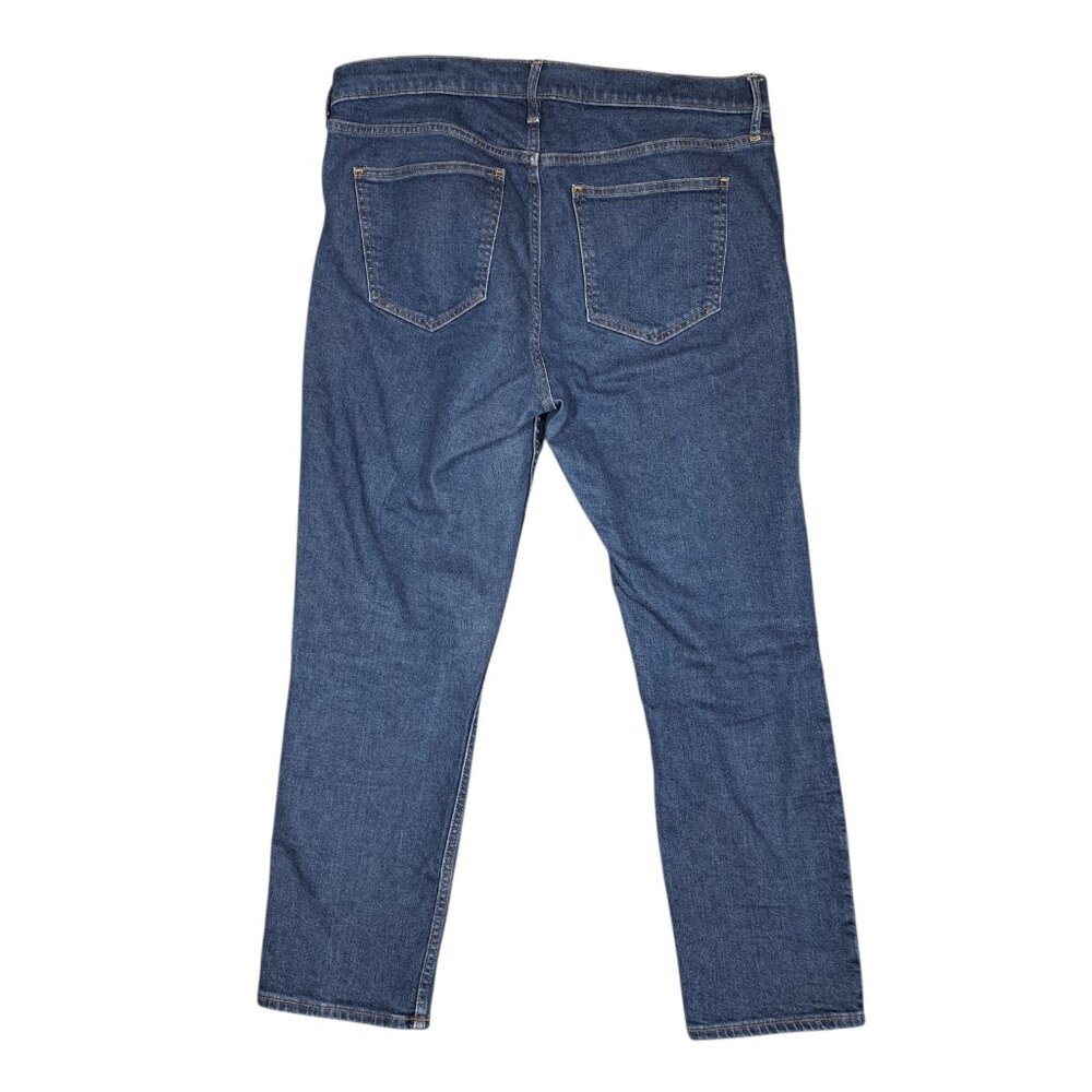 Gap Womens Vintage Slim Mid Rise Jeans Ankle Blue Straight Leg Stretch Sz 32/14 - Picture 2 of 5